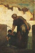 Honore  Daumier The Washerwoman (mk09) oil on canvas